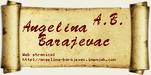 Angelina Barajevac vizit kartica